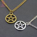 Women Men Round Hollow Star Pentagram Pendant Necklace Xmas Gift Cool Jewelry. 