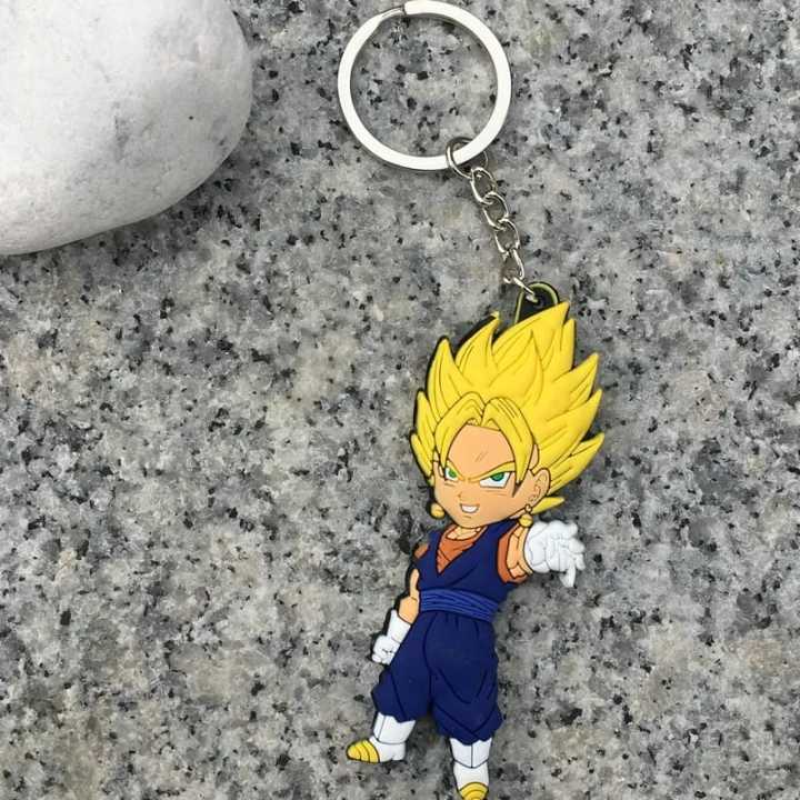 Key Rings Comic High Quality Dragon Ball Z 2D Rubber Keychain PVC Anime Figure Gohan ...