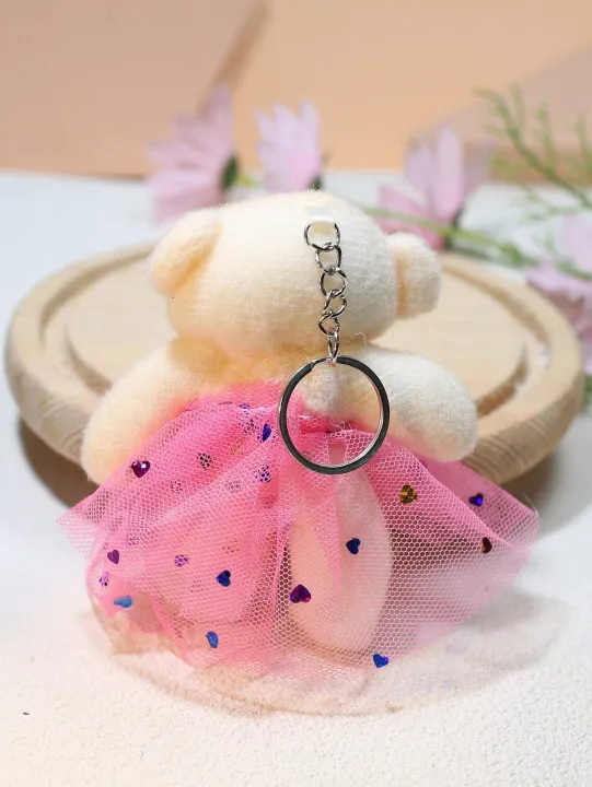 1pc%20Plush%20Teddy%20Bear%20Keychain%20With%20Skirt%20&%20Sequins%20For%20Baby%20%20stylish%20key%20chain%20-%20keychain%20for%20girls%20-%20Teddy%20Bear%20in%20a%20Frock%20-%20Image%203