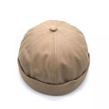Unisex Casual Docker Hats Solid Color Trend Yuppies Hats Skull Shape Cap Beanie Worker Vintage Rolled Cuff Harbour Hat Retro Brimless Hat Adjustable Buckle Cap. 