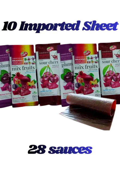 🔥 Lavashak 10 Pcs Viral Imported Combo Tamil Irani Sheets + 28 Sauces ...
