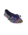 Black Canvas Slip On Rubber Dye Toms For Women - II243. 