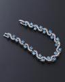 Luxury Silver Crystal Bracelet Rhinestone Charm Women Jewelry  - Party - Blue Cib01. 