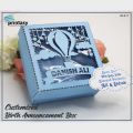 Customized Birth Announcement Boxes BA-B-12 250 Gram| Pack of 10. 