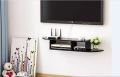 Modern Wall Mount Floating Shelf TV Console for Cable Boxes/Routers/Remotes/DVD Players/Game Console. 
