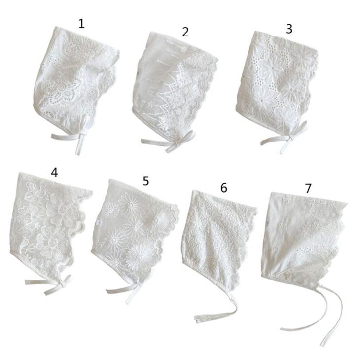 1 Pc 0-36M Baby Girls Lace Hats Korean Style Newborn Photography Props Flower Bonnet Hat Kid Princess White Caps