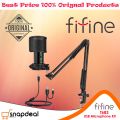 FIFINE USB Gaming Streaming Microphone Kit for PC Computer, Condenser Mic Set with Arm Stand Mute Button & Gain, Mic Studio Bundle for Podcast Recording , USB C & A -T683. 