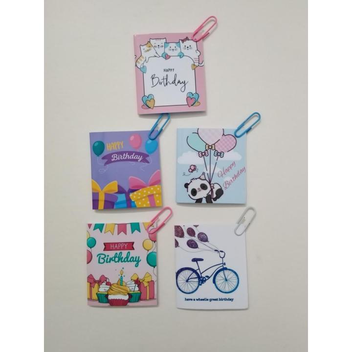 Mini Birthday Cards(Pack of 5) - Size (5 x  5) cm