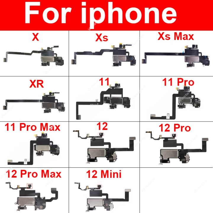 Face ID Flex For iPhone X XR XS Max 11 12 Pro Max 12Mini Front Face ID Proximity Light Sensor Flex Cable With Earpiece Speaker