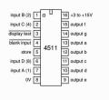 CD4511 BCD TO SEVEN SEGMENT DISPLAY DRIVER I.C. 