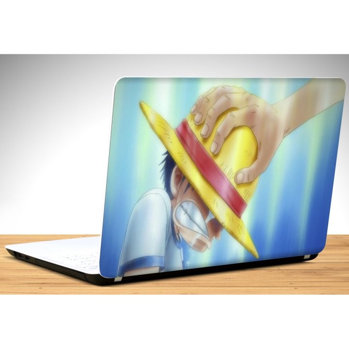 One Piece Monkey D. Luffy, Shanks, anime, yellow, blue Laptop Skin Vinyl Sticker Decal, 12 13 13.3 14 15 15.4 15.6 inch Laptop Skin Sticker Cover Art Decal Protector Fits All Laptops