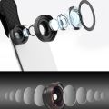 Fish Eye Lens 3in1 Mobile Phone Wide Angle Macro Fisheye Lens Zoom For iPhone 7 Huawei P20lite Camara Lens Kamera Objetivo Movil-Red. 