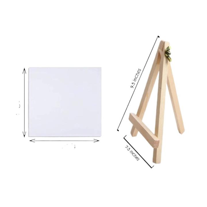 Wood Easel Stand With 1 canvas 4/4