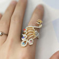 Epoch Knuckle Ring Peacock Shape Temperament Creative Finger Ring. 