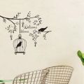Zooyoo Welcome Home Wall Sticker Birds In The Tree Vinyl Home Decor Living Room Bedroom Decals Removable Bird Decoration. 