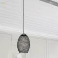 Metal Pendant Lamp Shade Wrought Iron Wire Lampshade for Cafe Decoration Oval. 