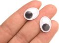 Googly Eyes Oval Shape 50 Pcs 0.7 x 0.8 x 0.1 inches Wiggle Black And White Plastic For Decoration Pack of 50. 