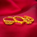 Youbo Internet celebrity 24k Bow Ring   Female   Gold Plated Style Sweet and Simple Ancient Gold Finger Ring Net Red. 