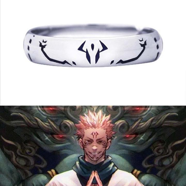 Kaisen Ryomen Sukuna Itadori Yuji Ring Cosplay Metal Opening Adjustable Unisex