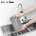 12"×4.72" Kitchen Sink Organizer Tray Durable Multiple Usage Grey Sponges Holder Non-slip Eco-Friendly Dish Soap Dispenser for Kitchen Bathroom Counter. 