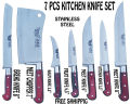 Best quality imported 7-piece kitchen/chef knife set for peeling knife accessories Cooking knives with a Wooden Handle in Multiple Layers. 