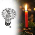 5x Candle Clips New Year Easy to Clip Daily Use Metal Candlestick Holder Clips for Birthday Wedding. 