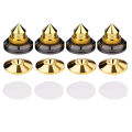 4 Set Gold Speaker Spike with Floor Discs Stand Foot Isolation Spikes Professional Speaker Accessories. 