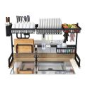 Over The Sink Dish Drying Rack - Adjustable Dish Drainer Shelf - Countertop Space Saver Display Stand Tableware Drainer. 