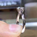 Platinum Plated Full Zircon Sparkling Wedding Crown Ring for Women Simple Mirco Pave Bling Zirconium Diamond Ring for Bridal. 