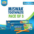 AL Khair Miswak Toothpaste - Pack of 3 (70g Each) | Fluoride-Free | With Real Miswak Extract | Herbal Toothpaste. 