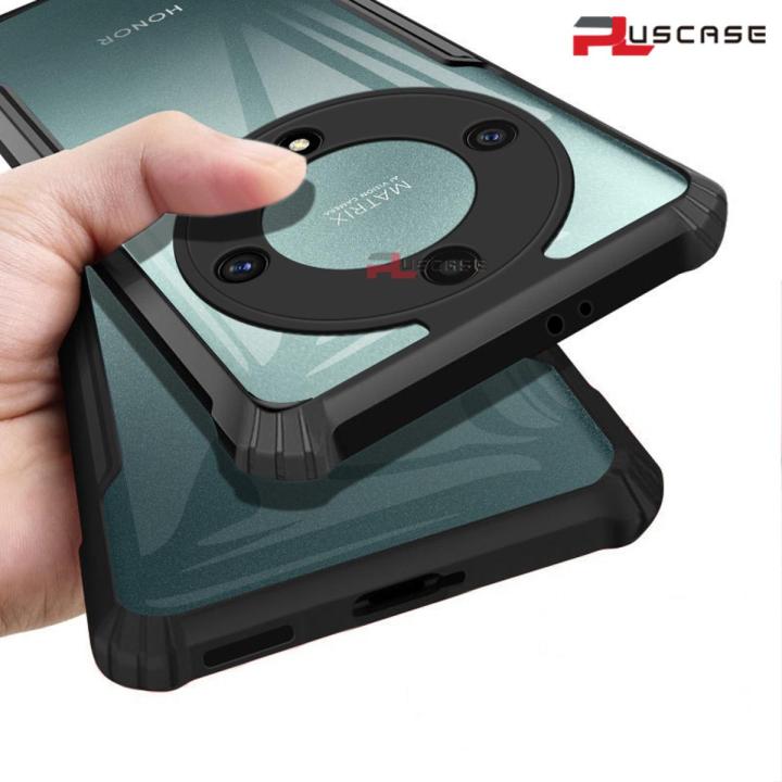 PlusCase for Honor X9a 5G Case Air Cushion Hard Clear Shockproof Back Cover
