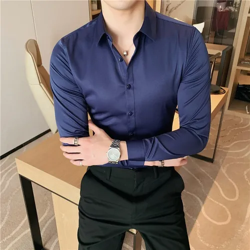 men's casual dress shirts Hisdern Men's Short Sleeve Burgundy Casual Linen Shirts for Summer Beach XL main image 0