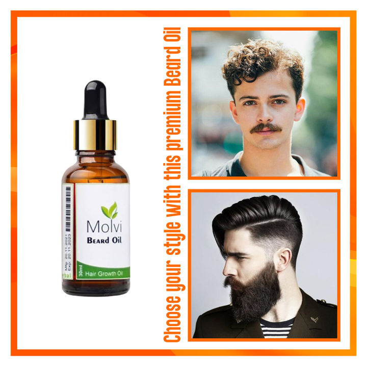 100% Natural Beard Oil for Men - Soften, Tame, and Shine Your Beard - 30ml - by Mol20