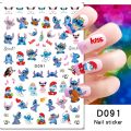 Disney 3D Nail Art Stickers Cartoon Lilo and Stitch Nail Art Decoration Mickey and Minnie Stickers For Nails DIY Anime Decals. 