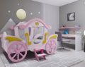 Princess Car Bed - Girls Car Bed - Pink kids Car Bed - Baby Court Size Bed. 