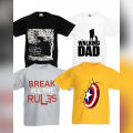 Pack Of 4 Cotton Printed Tshirts For Kids. 