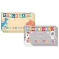 Punch Cards Motivational Cartoon Animals Reward Cards Child Toy. 
