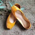 Cutwork pure leather handmade khussa for girls. 