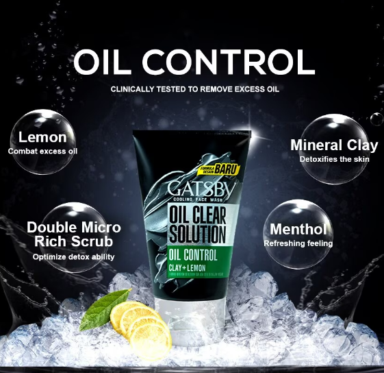 Gatsby Oil Control Face Wash for Men | Deep Cleanse | Matte Finish | Fresh Skin