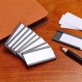 50Pcs Magnetic Label Holders with Magnetic Data Card Holders with Clear Plastic Protectors for Metal Shelf (1 x 2 Inch). 