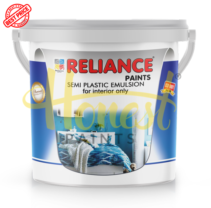 Reliance Paint Semi Plastic Emulsion Distemper Paint for Walls and Ceilings | * Shades  | 14.56 Litter Drum Bucket