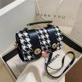 Houndstooth Crossbody Bags Small Handbags Women Bags Designer Female Casual Hand Shoulder Bag. 