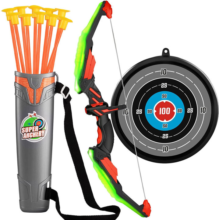 Archery Bow Set and Toys with Arrows Outdoor Fun Target Shooting Game for Kids Children Archery Outdoor Sports Toy Arrows Set