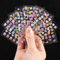 30pcs/set 3D Kawaii Cartoon Rabbit Glitter Nail Stickers Bow Flowers Sliders Self Adhesive Cute Cartoon Nail Decals for Children. 