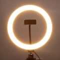 Ring Light 26cm Ring Light With Phone Holder & 3 Shades of Colours Only Ring light For Video Making Selfie Ring Light Photography Dimmable Makeup 26cm Ring Light Video Live with Phone Holder USB Plug (NO STAND). 