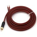 2X RCA Speaker Cable Bare Wire Speaker Wire to RCA Plug, Replace RCA Plug Connector Adapter to Bare Wire Open Audio. 