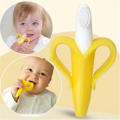 Baby Banana Teether, Soothing Pain Relief Soft Baby Teething Toys Baby Toy Banana Molar Tooth Toothbrush Chew Baby Silicone Gum. 