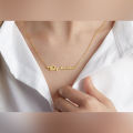 MirzaJee Simple Name Necklace Any Name Necklace 24K Gold Plated Any Name Custom Made Personalized Gift Necklace For Men/Women. 