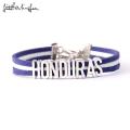 Little MingLou Infinity love Honduras Bracelet heart charm leather wrap men bracelets bangles for women jewelry Tourism gift. 