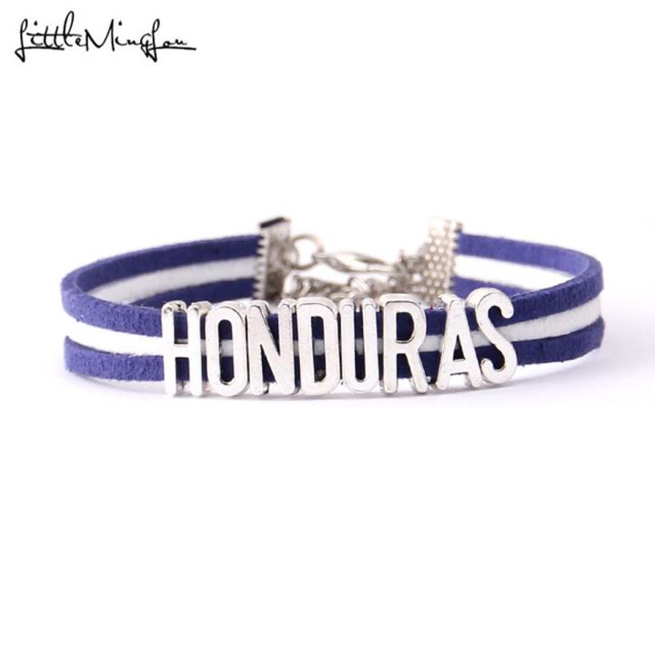 Little MingLou Infinity love Honduras Bracelet heart charm leather wrap men bracelets bangles for women jewelry Tourism gift